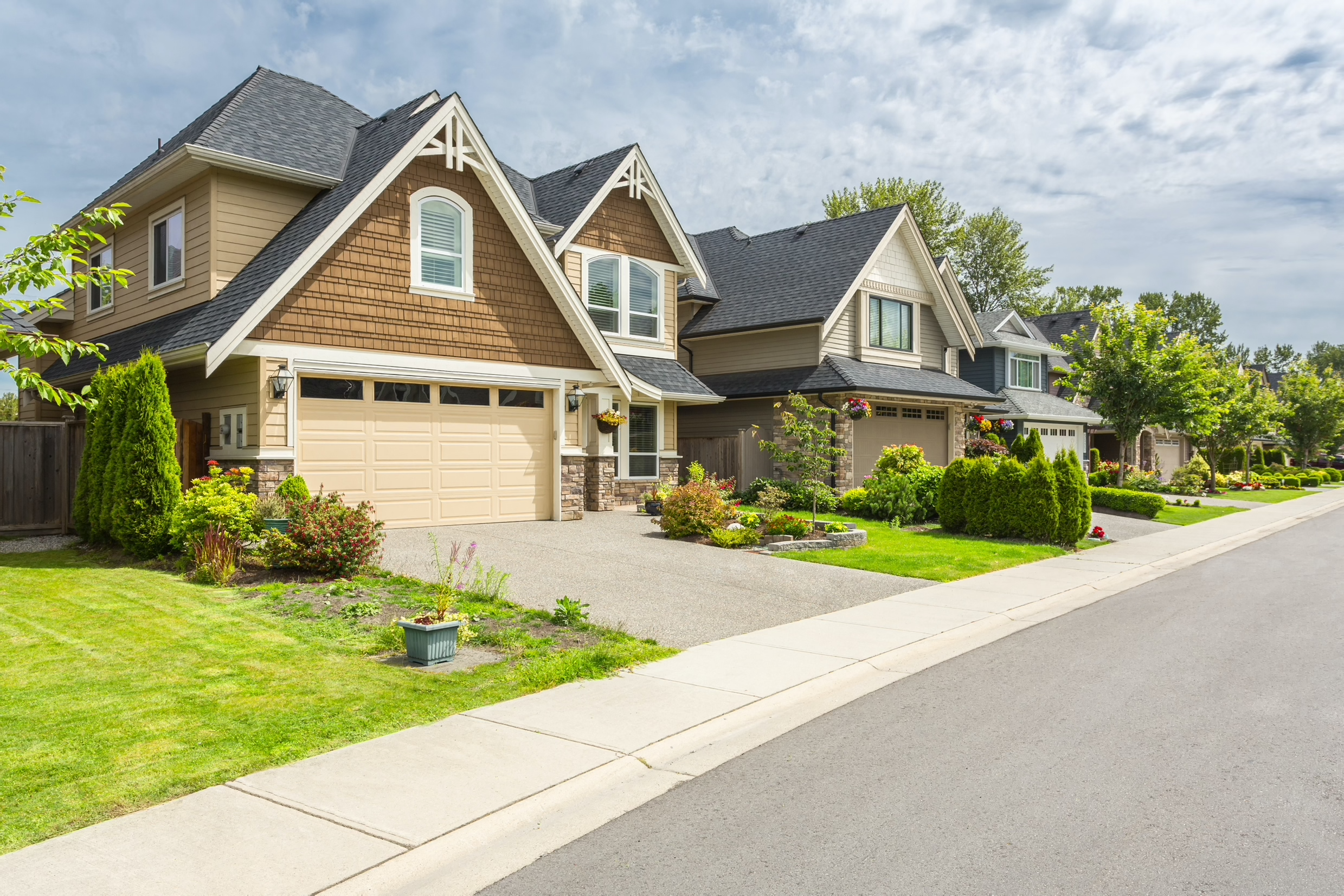 homes in a neighborhood